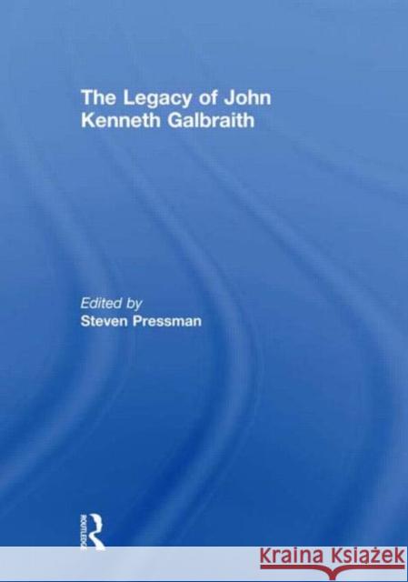 The Legacy of John Kenneth Galbraith  9780415617390  - książka