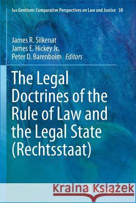 The Legal Doctrines of the Rule of Law and the Legal State (Rechtsstaat) James R. Silkenat James E. Hicke Peter D. Barenboim 9783319350028 Springer - książka