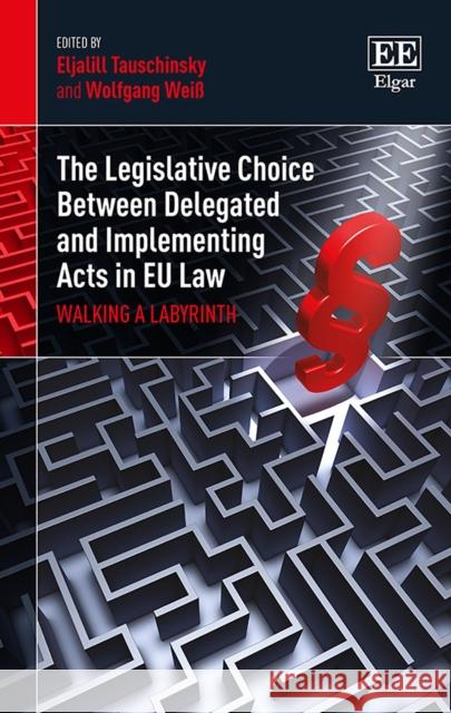 The Legislative Choice Between Delegated and Implementing Acts in EU Law: Walking a Labyrinth Eljalill Tauschinsky Wolfgang Weiss  9781788115223 Edward Elgar Publishing Ltd - książka