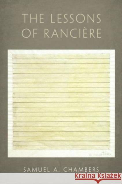 The Lessons of Rancière Chambers, Samuel A. 9780199927210 Oxford University Press - książka