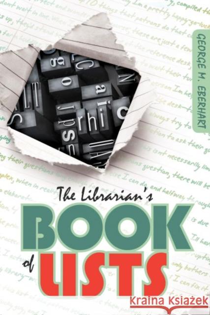 The Librarian's Book of Lists George M Eberhart 9780838910634  - książka