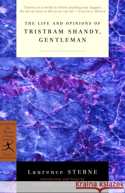 The Life and Opinions of Tristram Shandy, Gentleman Laurence Sterne Robert Folkenflik 9780375761195 Modern Library - książka