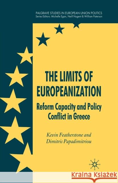 The Limits of Europeanization: Reform Capacity and Policy Conflict in Greece Featherstone, K. 9781349282951 Palgrave Macmillan - książka