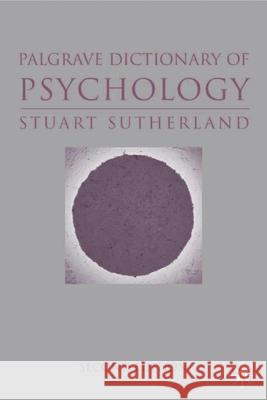 The Macmillan Dictionary of Psychology Stuart Sutherland 9780333623244  - książka