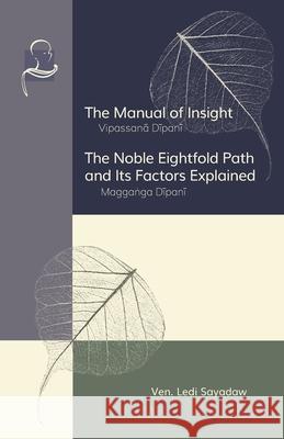 The Manual of Insight and The Noble Eightfold Path and Its Factors Explained Ledi Sayadaw 9781681720548 BPS Pariyatti Editions - książka