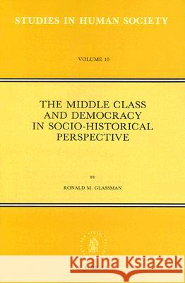 The Middle Class and Democracy in Socio-Historical Perspective: Ronald M. Glassman 9789004103597 Brill Academic Publishers - książka