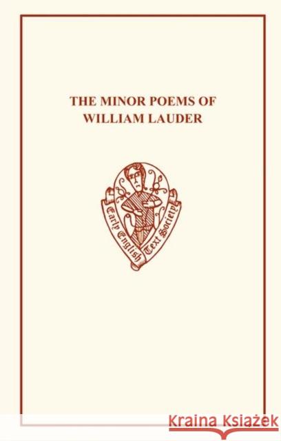 The Minor Poems of William Lauder  9780859917230 Not Avail - książka