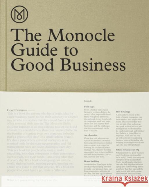 The Monocle Guide to Good Business Monocle 9783899555370 Die Gestalten Verlag - książka