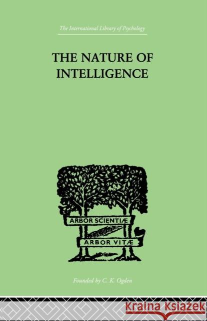 The Nature of Intelligence Thurstone 9781138882553 Taylor & Francis Group - książka
