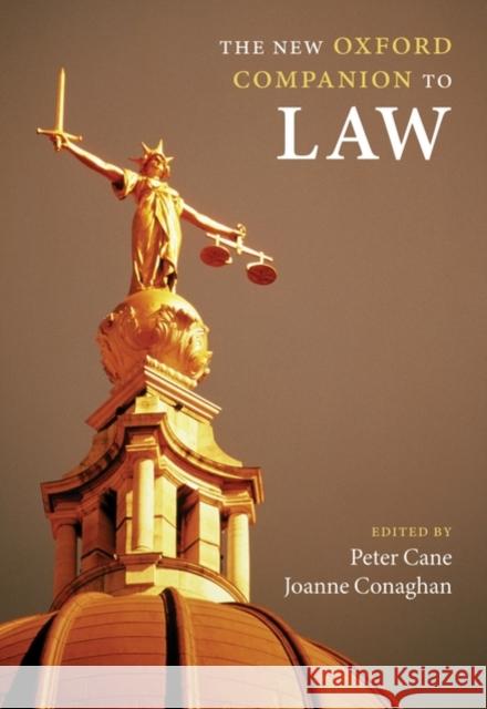 The New Oxford Companion to Law Peter Cane 9780199290543  - książka