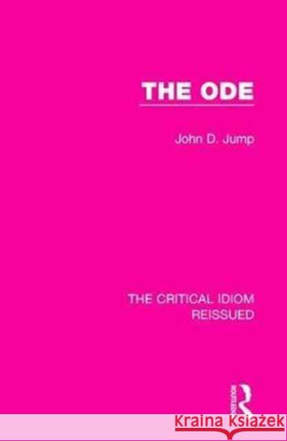 The Ode John D. Jump 9781138283879 Taylor and Francis - książka