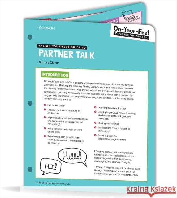 The On-Your-Feet Guide to Partner Talk Shirley Clarke 9781544377988 Corwin Publishers - książka