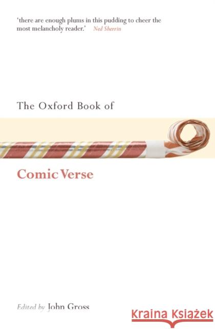 The Oxford Book of Comic Verse John Gross 9780199561612  - książka