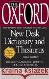 The Oxford New Desk Dictionary and Thesaurus Oxford University Press 9780425228623 Berkley