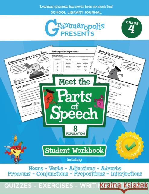 The Parts of Speech Workbook, Grade 4 Voorhees, Coert 9781644420331 Grammaropolis - książka