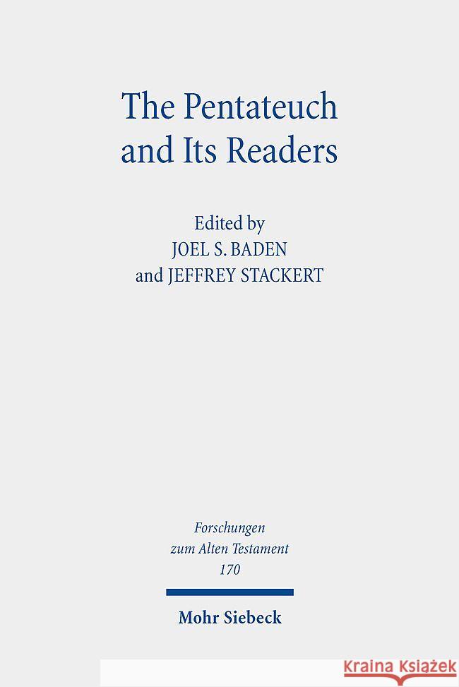 The Pentateuch and Its Readers  9783161608209 Mohr Siebeck - książka