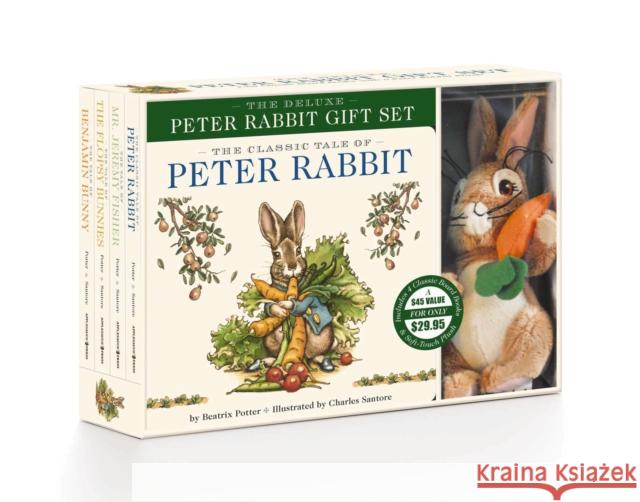 The Peter Rabbit Deluxe Plush Gift Set: The Classic Edition Board Book + Plush Stuffed Animal Toy Rabbit Gift Set Potter, Beatrix 9781604338287 Applesauce Press - książka