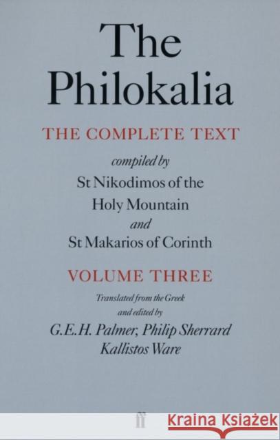 The Philokalia Vol 3 G. E. H. Palmer 9780571175253 Faber & Faber - książka