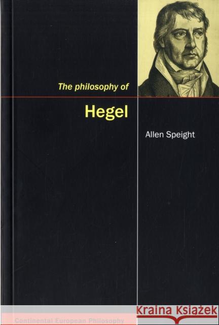 The Philosophy of Hegel Allen Speight 9781844650699  - książka