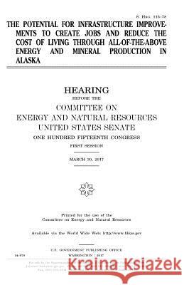 The potential for infrastructure improvements to create jobs and reduce the cost of living through all-of-the-above energy and mineral production in A Senate, United States 9781979796071 Createspace Independent Publishing Platform - książka