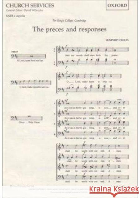 The Preces and Responses  9780193515918 Oxford University Press - książka