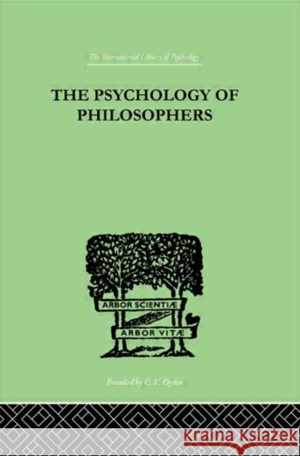 The Psychology Of Philosophers Alexander Herzberg 9780415210256 Routledge - książka
