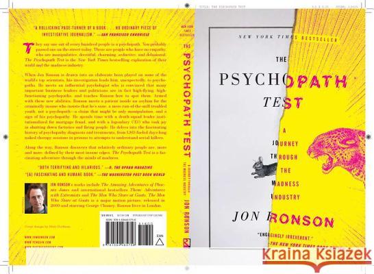 The Psychopath Test: A Journey Through the Madness Industry Jon Ronson 9781594485756 Riverhead Books - książka
