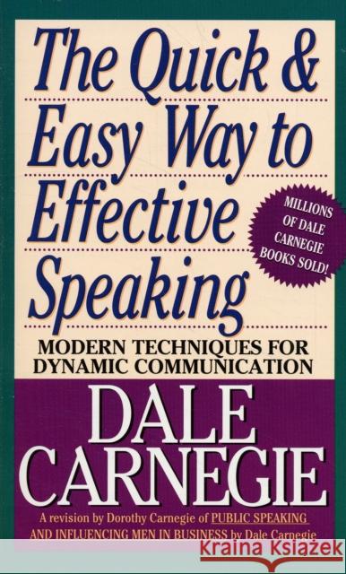The Quick and Easy Way to Effective Speaking Dale Carnegie Dorothy Carnegie 9780671724009 Pocket Books - książka