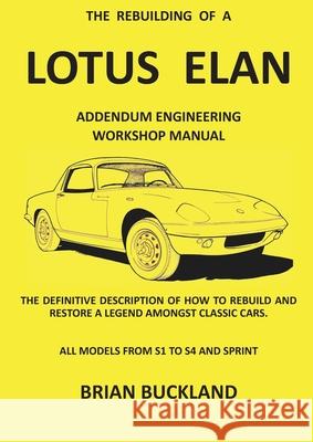 The Rebuilding of a Lotus Elan: Addendum Engineering Workshop Manual Brian Buckland 9783964730008 Grafos Verlag Gmbh - książka