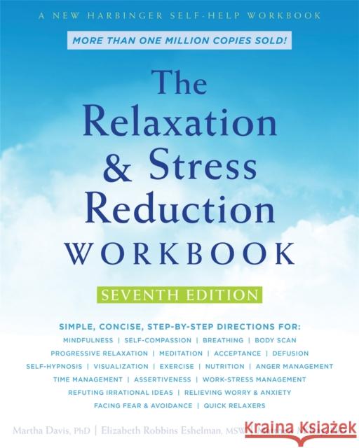 The Relaxation and Stress Reduction Workbook Martha Davis Elizabeth Robbins Eshelman Matthew McKay 9781684033348 New Harbinger Publications - książka