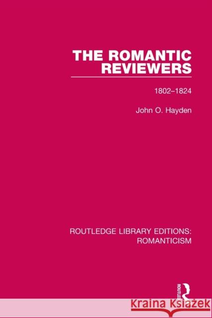 The Romantic Reviewers: 1802-1824  9781138193826  - książka