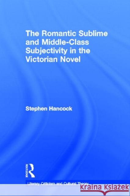 The Romantic Sublime and Middle-Class Subjectivity in the Victorian Novel Stephen Hancock 9780415975452 Routledge - książka