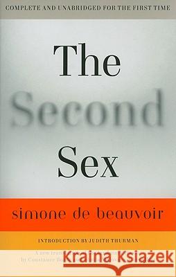 The Second Sex Simone d Constance Borde Sheila Malovany-Chevallier 9780307277787 Vintage - książka