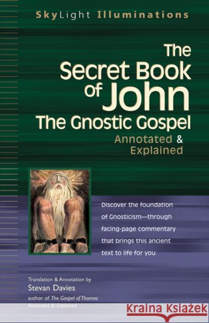 The Secret Book of John: The Gnostic Gospels--Annotated & Explained Stevan Davies 9781594730825 Skylight Paths Publishing - książka