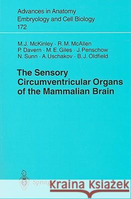 The Sensory Circumventricular Organs of the Mammalian Brain: Subfornical Organ, OVLT and Area Postrema McKinley, Michael J. 9783540004196 Springer - książka