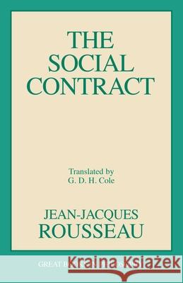 The Social Contract Jean Jacques Rousseau G. D. H. Cole 9780879754440 Prometheus Books - książka