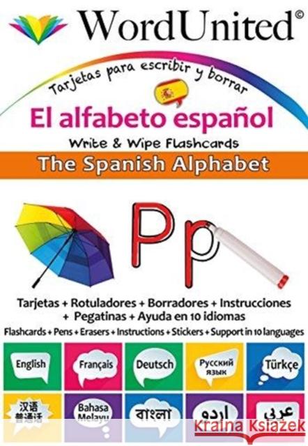The Spanish Alphabet: Write & Wipe Flashcards    9781911333128 WordUnited - książka