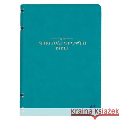 The Spiritual Growth Bible, Study Bible, NLT - New Living Translation Holy Bible, Faux Leather, Teal Christian Art Gifts 9781776370429 Christian Art Gifts Inc - książka