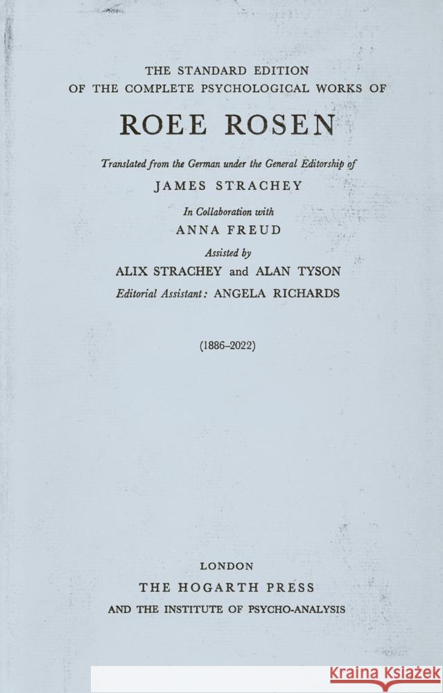 The Standard Edition Rosen, Roee 9783954766840 Distanz Verlag - książka
