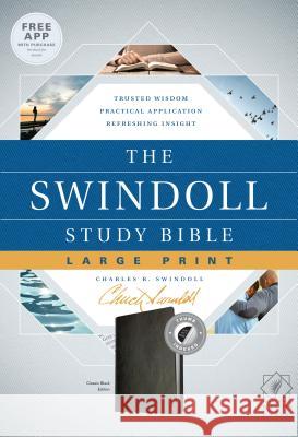 The Swindoll Study Bible NLT, Large Print Charles R. Swindoll 9781496433701 Tyndale House Publishers - książka