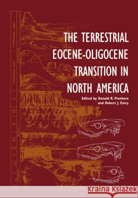 The Terrestrial Eocene-Oligocene Transition in North America Donald R. Prothero Robert J. Emry 9780521021098 Cambridge University Press - książka