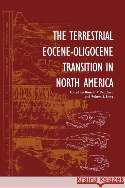 The Terrestrial Eocene-Oligocene Transition in North America Donald R. Prothero Robert J. Emry 9780521433877 Cambridge University Press - książka
