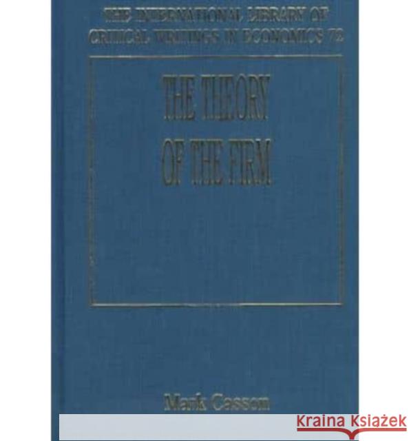 The Theory of the Firm  9781852787158 Edward Elgar Publishing Ltd - książka