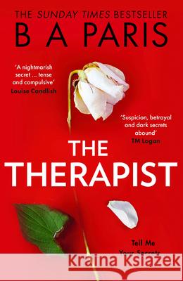 The Therapist B A Paris 9780008412043 HarperCollins Publishers - książka