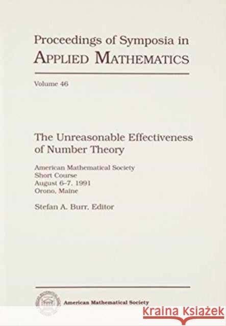 The Unreasonable Effectiveness of Number Theory  9780821855010 AMERICAN MATHEMATICAL SOCIETY - książka