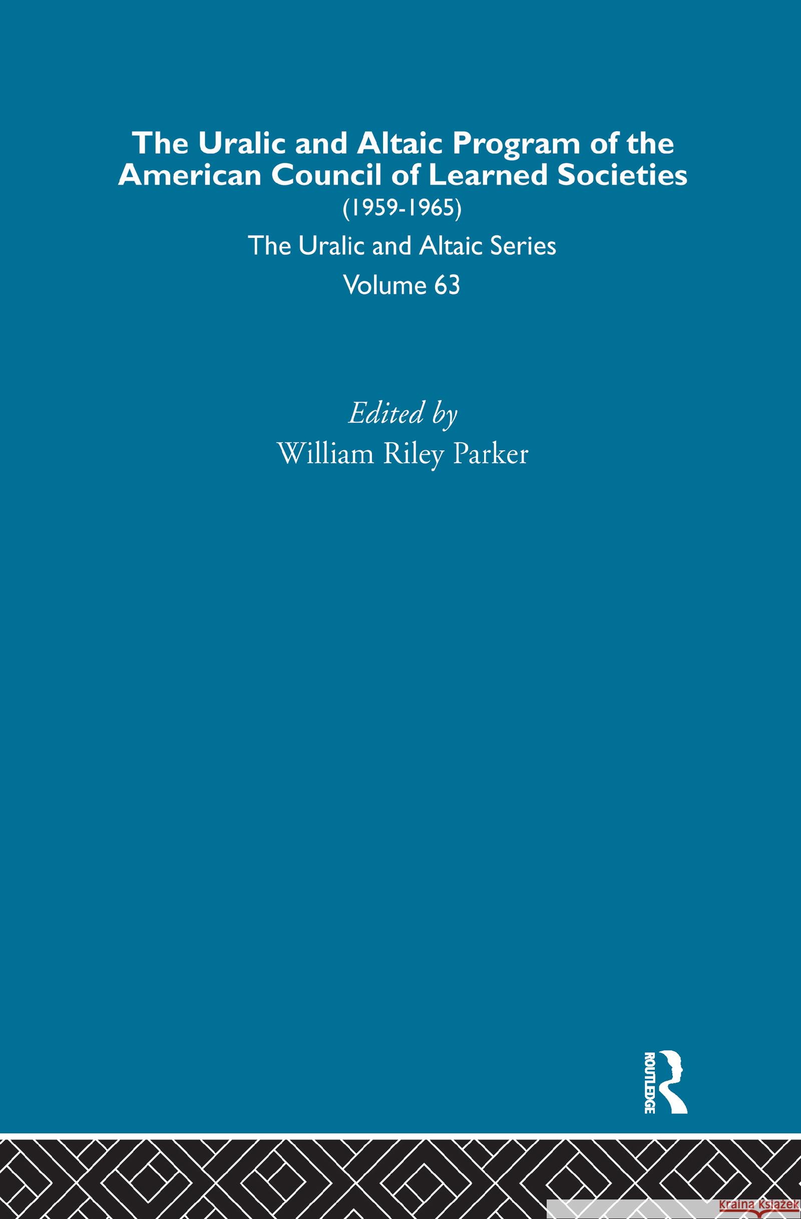The Uralic and Altaic Program of the American Council of  Learned Societies John Lotz 9780700708635 Taylor & Francis - książka
