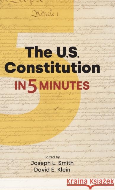 The Us Constitution in 5 Minutes SMITH  JOSEPH 9781800502840 EQUINOX PUBLISHING ACADEMIC - książka