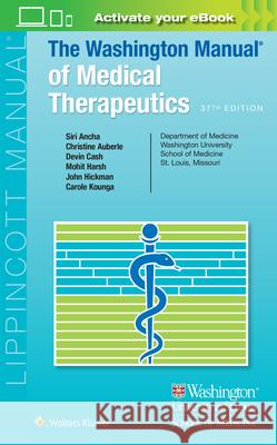 The Washington Manual of Medical Therapeutics Siri Ancha Christine Auberle Devin Cash 9781975190620 LWW - książka