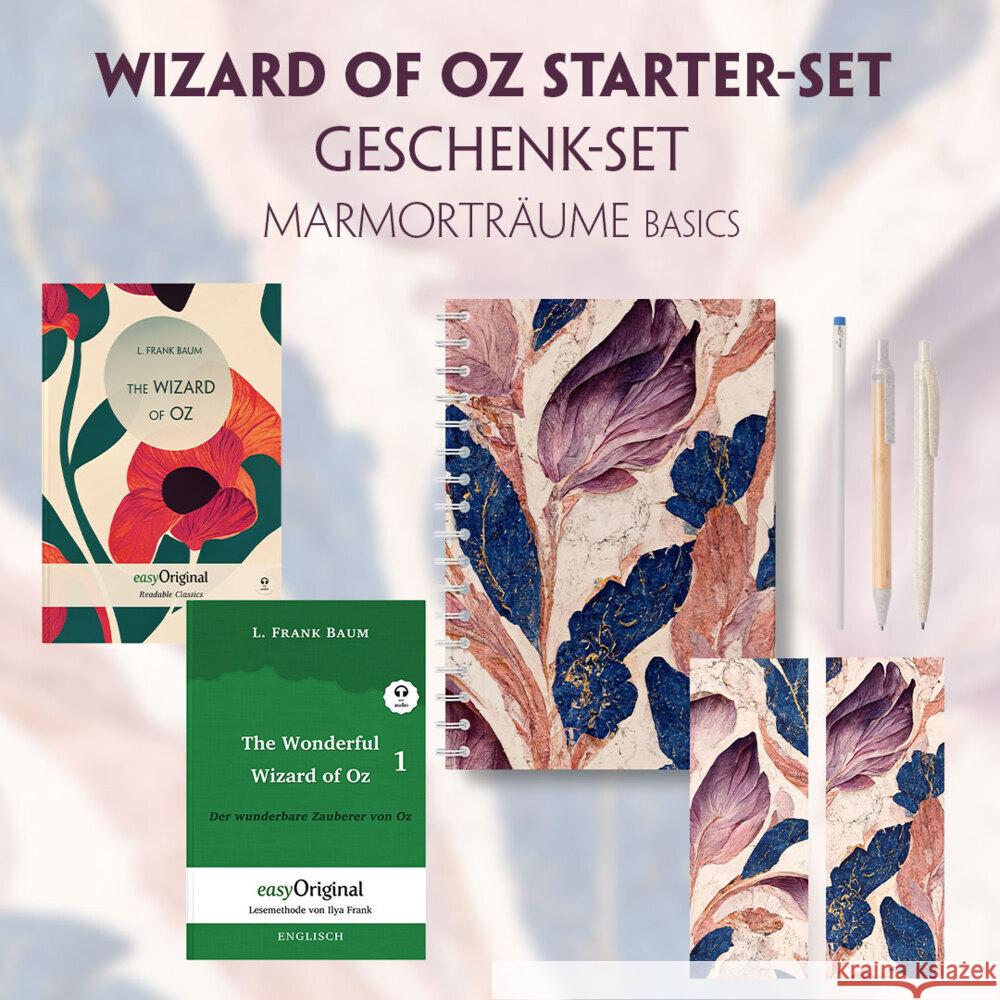 The Wonderful Wizard of Oz Starter-Paket Geschenkset 2 Bücher (mit Audio-Online) + Marmorträume Schreibset Basics, m. 2 Beilage, m. 2 Buch Baum, L. Frank 9783991129189 EasyOriginal - książka