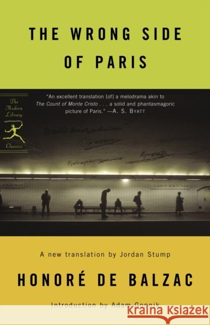 The Wrong Side of Paris Honore d Jordan Stump Adam Gopnik 9780812966756 Modern Library - książka